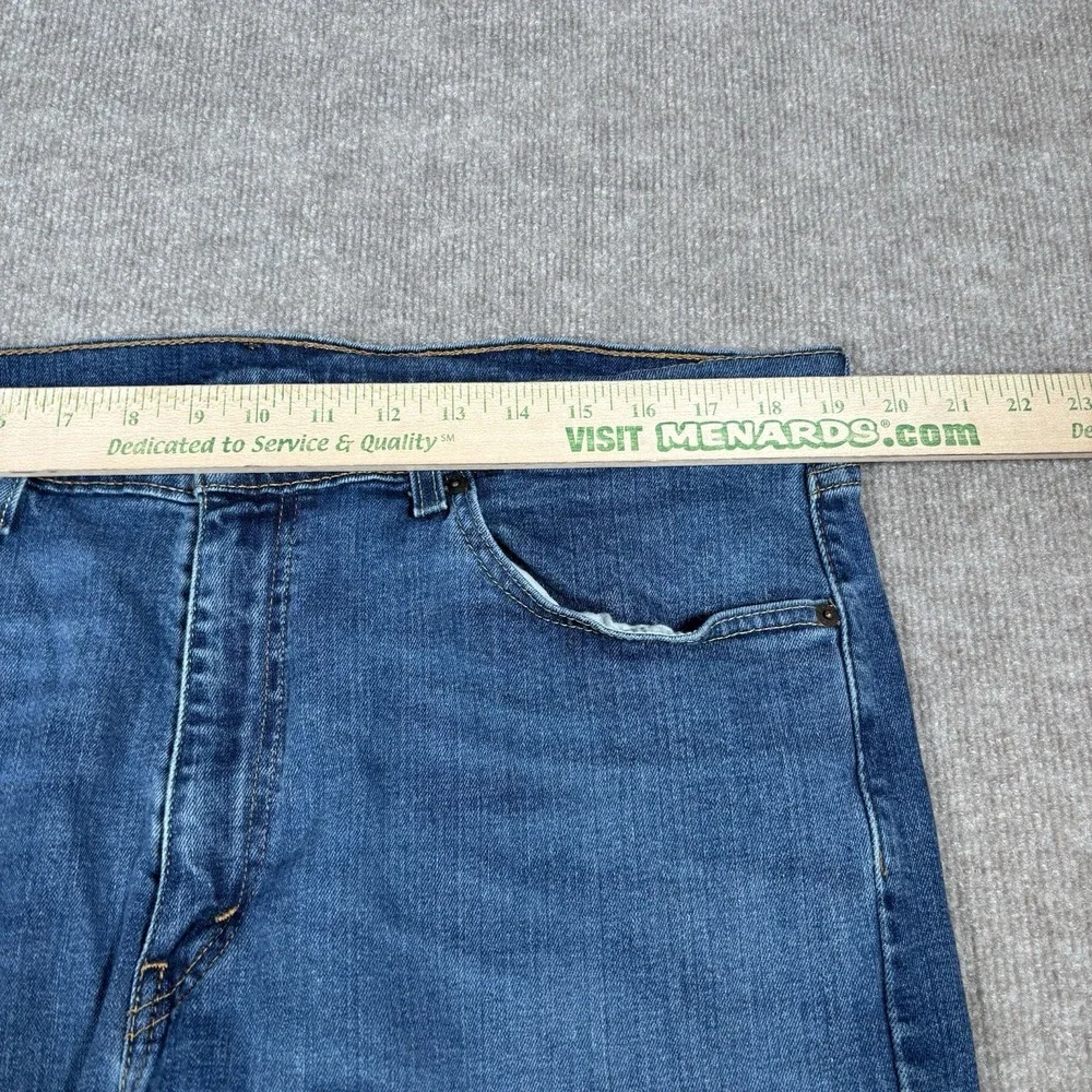 Levis 505 Jeans Mens‎ 38x32 Regular Fit Straight Medium Wash Blue Denim Stretch